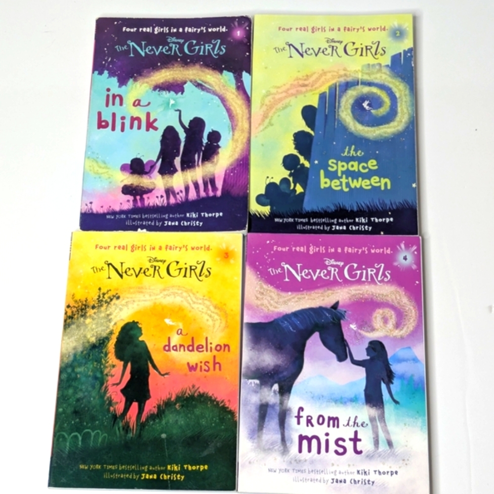 Disney The Never Girls Book Lot Of 4. No 1-4  In Great Condition